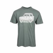 Green Street Asheville Silo Map Jeep Short Sleeve T-Shirt: GREEN