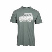 Boone Silo Map Jeep Short Sleeve T-Shirt: GREEN