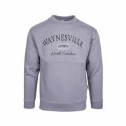 Waynesville Mountains Quilted Crew Sweatshirt: STEEL_GREY