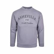 Asheville Mountains Quilted Crew Sweatshirt: STEEL_GREY