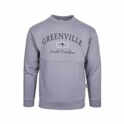 Greenville Palmetto Moon Quilted Crew Sweatshirt: STEEL_GREY