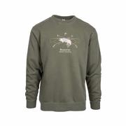 Boone Trout Embroidery Crew Sweatshirt: PIGMENT_ARMY