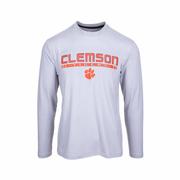 Men's Clemson University Mac Long Sleeve T-Shirt: GRAY,YELLOW,MULTI