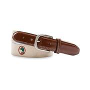 Embroidered Logo Web Belt: GRAY