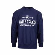 Valle Crucis Bear Cross Grain Crew Sweatshirt: NAVY