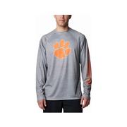 Men's Clemson University PFG Terminal Tackle Long Sleeve T-Shirt: GRAY