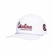 University of South Carolina Rope Snapback Caddy Hat: WHITE