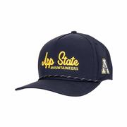 Appalachian State Rope Snapback Caddy Hat: BLACK