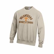 University of Tennessee Reverse Weave Crew Sweatshirt: TAN