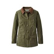 L.L.Bean Women's Adirondack Flannel-Lined Barn Coat: GREEN