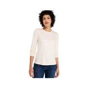 L.L.Bean Women's Pima Cotton Long Sleeve T-Shirt: CREAM