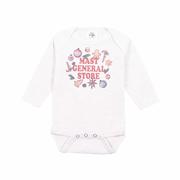 Baby Mast General Store Christmas Short Sleeve Onesie: SOFT_BEIGE