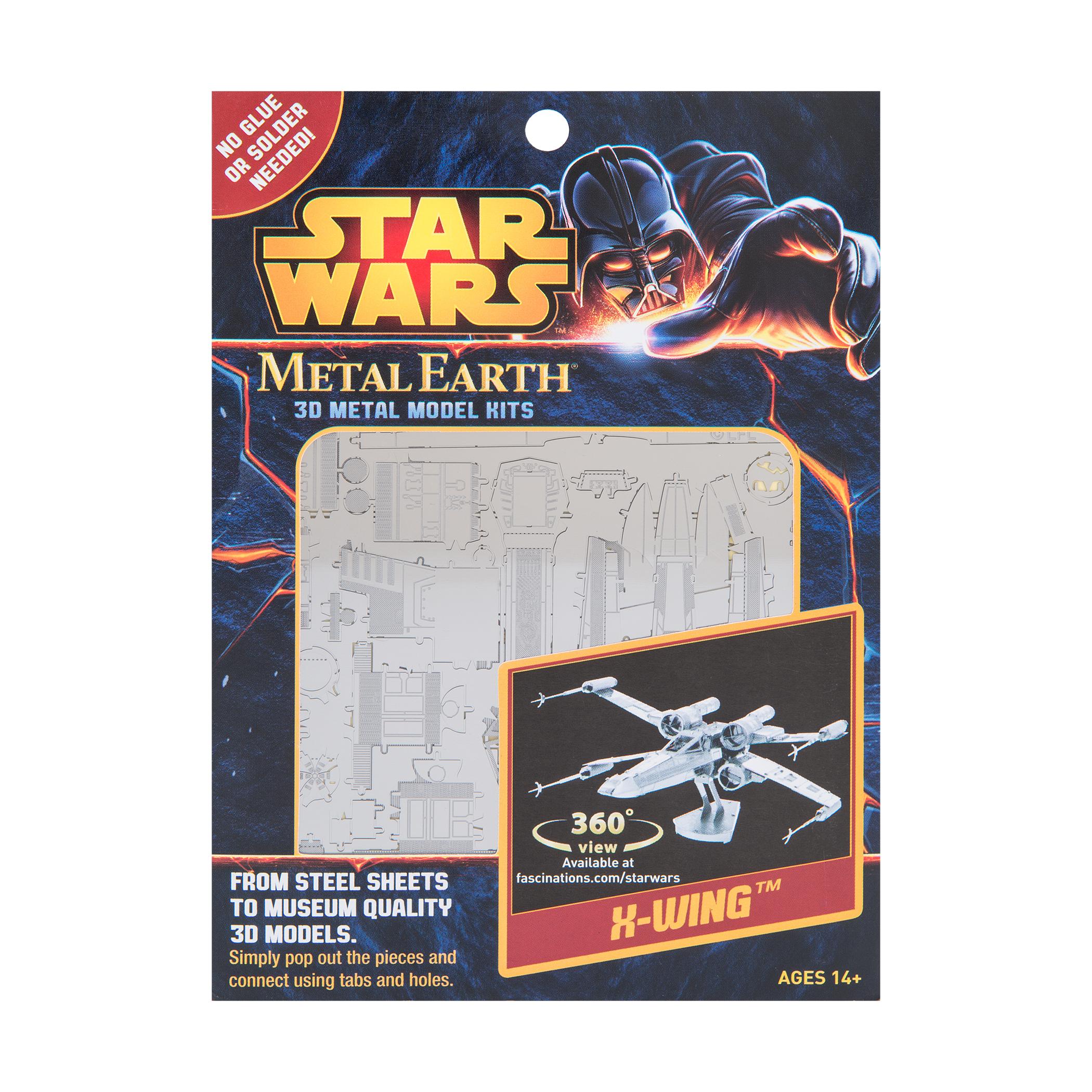 Fascinations Metal Earth Laser Cut Steel Model Kit Star Wars X-Wing Starfighter 