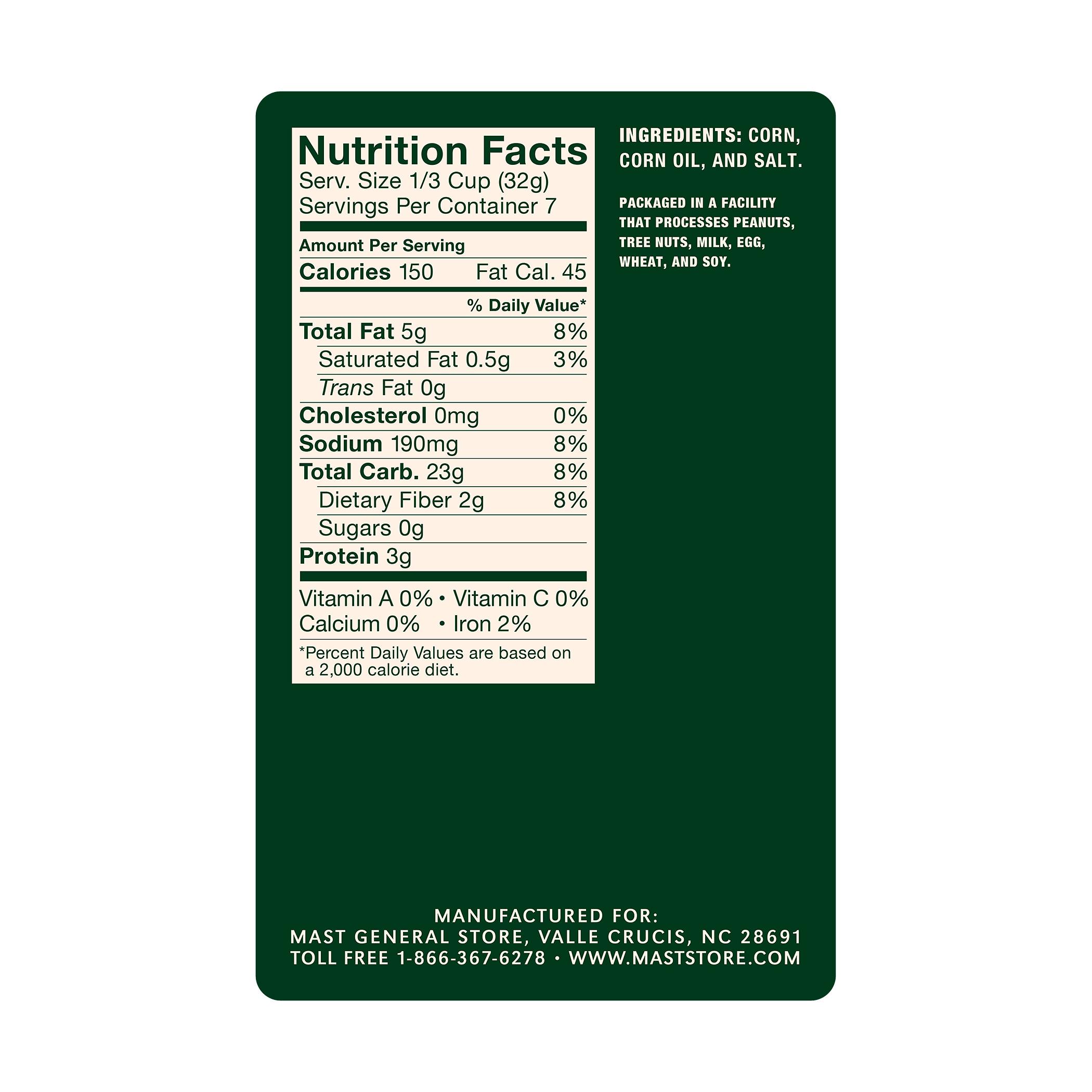 Corn Nuts Nutrition Per Cup Runners High Nutrition