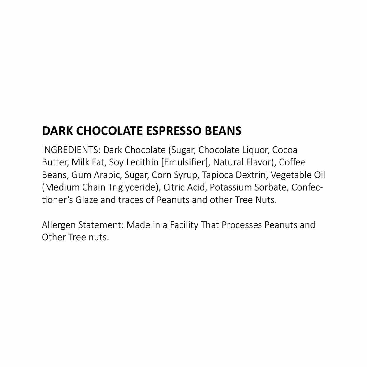 Dark Chocolate Espresso Beans (1 lb.)