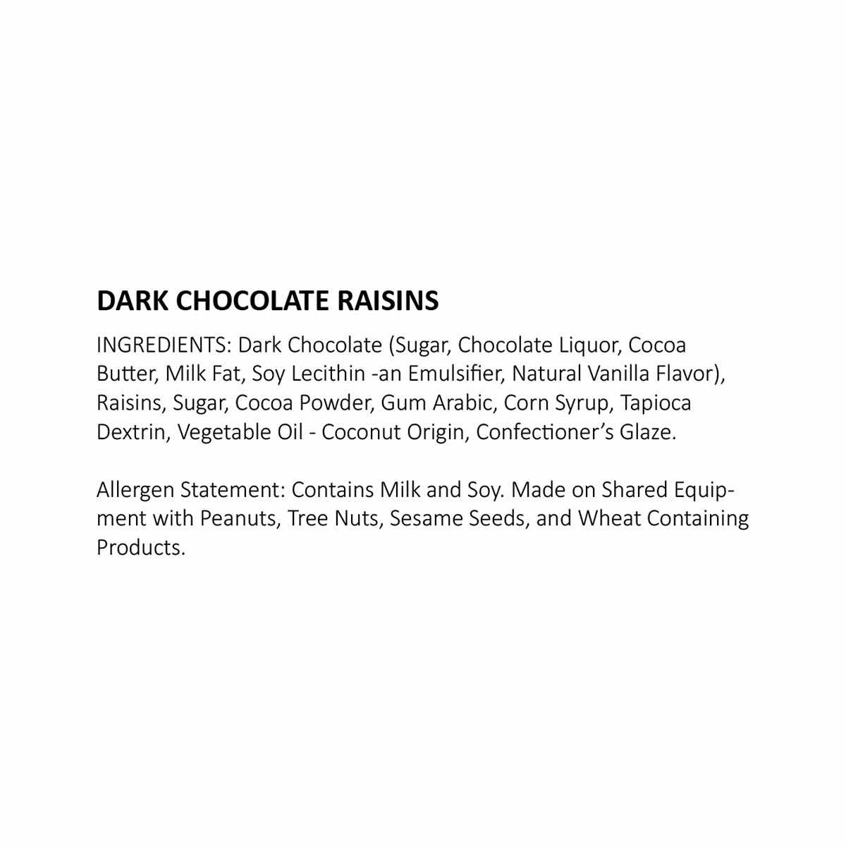 Dark Chocolate Raisins Candy 1 lb.