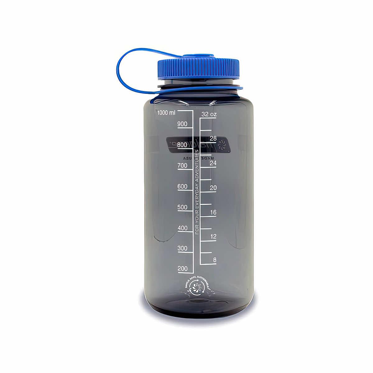 GRANDTIES 32 oz. Classic Silver Travel Water Bottle - Wide Mouth