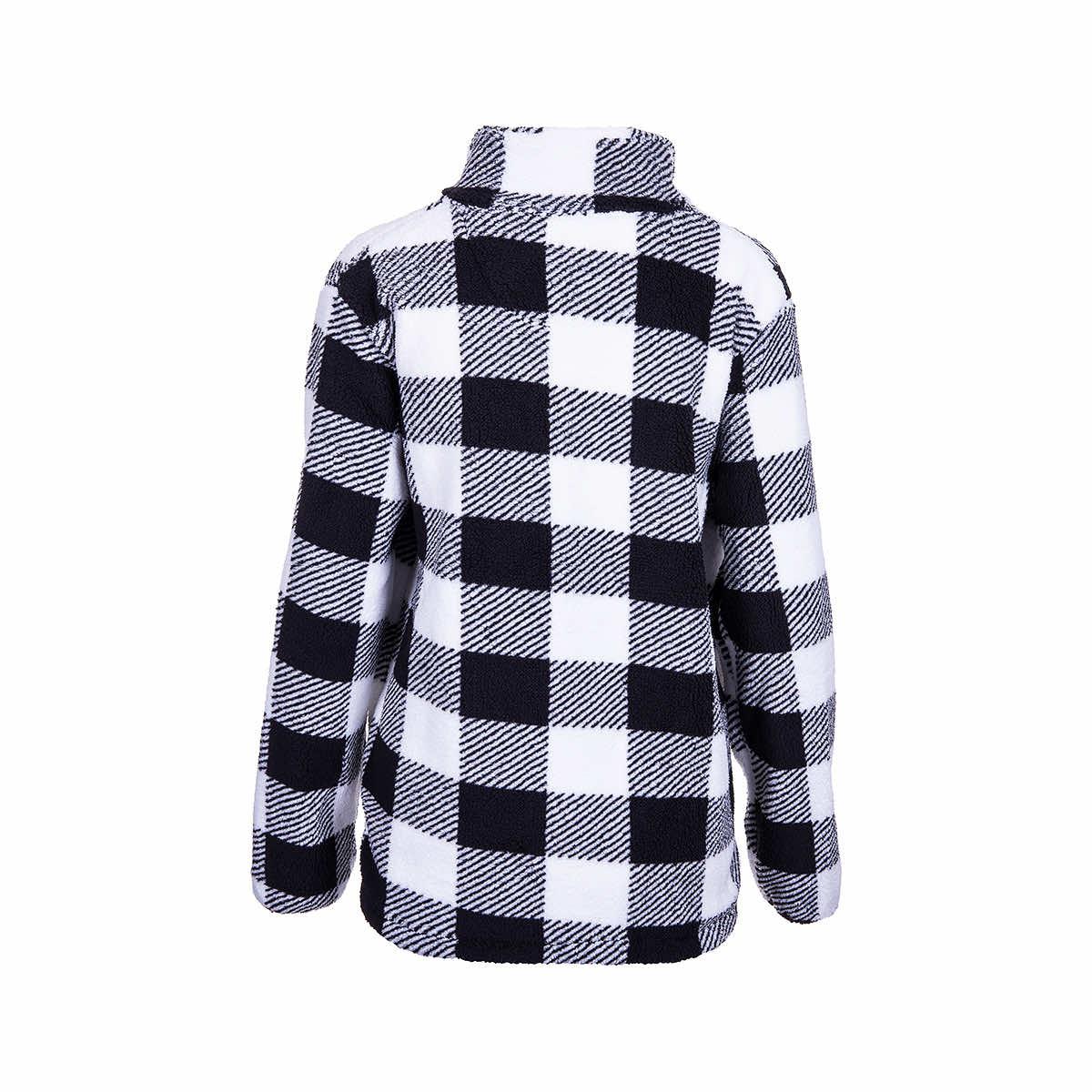 Women's Printed Sherpa Fleece QuarterZip Pullover