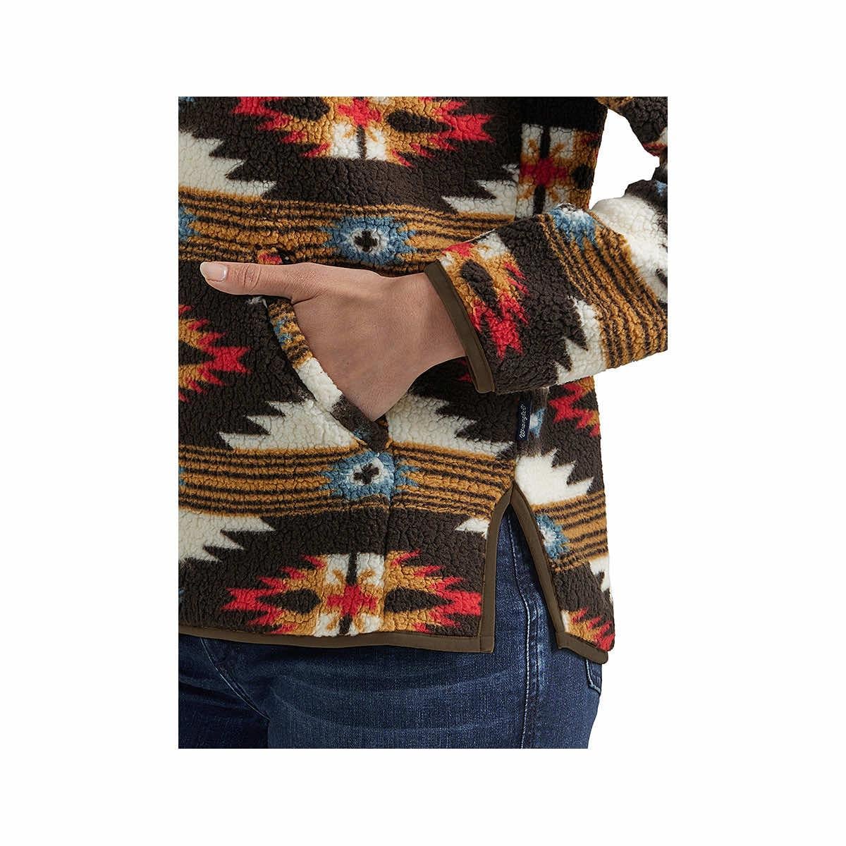 Women's Southwestern Sherpa Quarter Snap Pullover