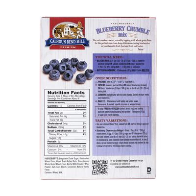 Blueberry Crumble Mix By Calhoun Bend Mill | Easy Dessert In 30 Minutes | Perfect With Fresh Or Canned Fruit